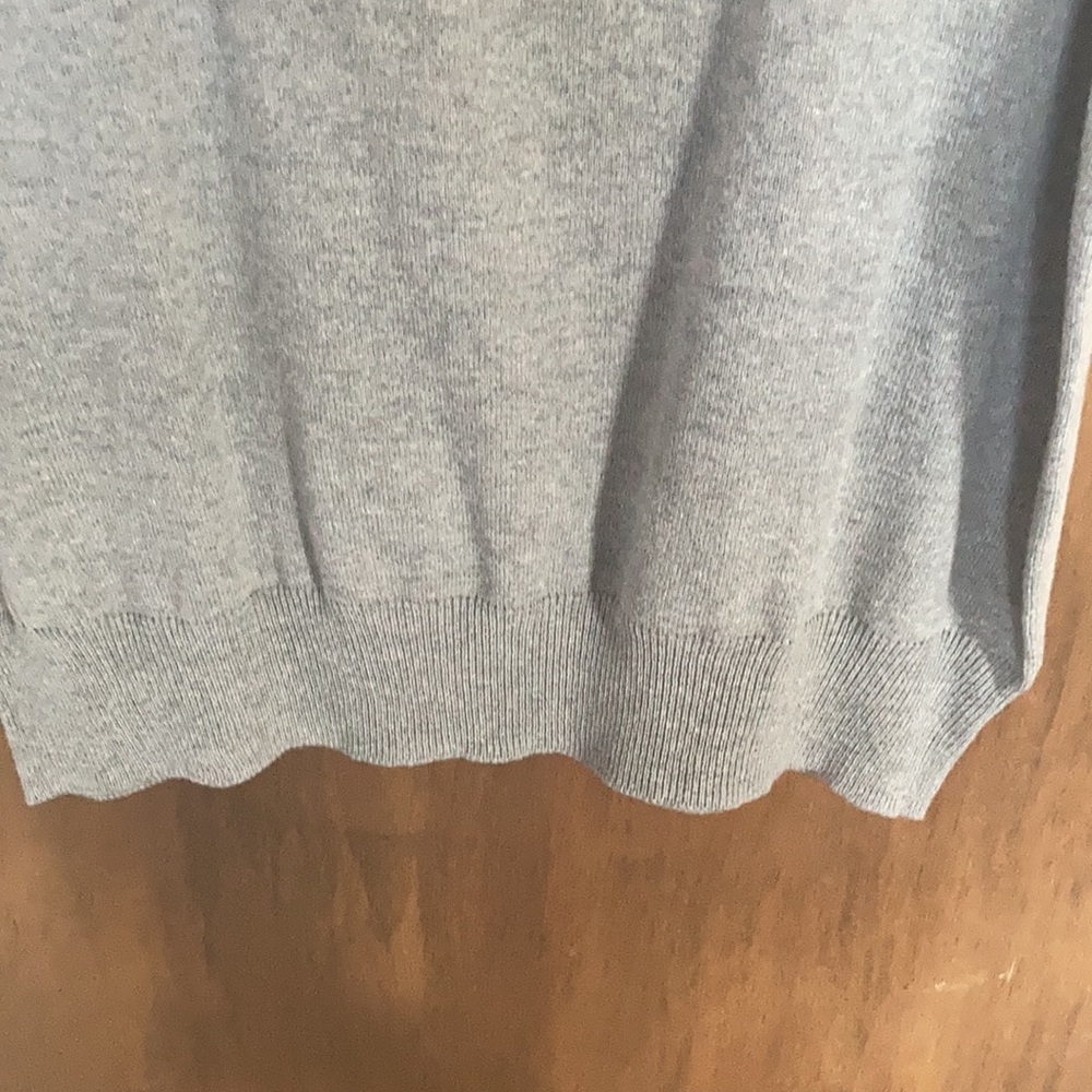 Basic editions heathered gray pullover lightweight sweater vest - Picture 7 of 16